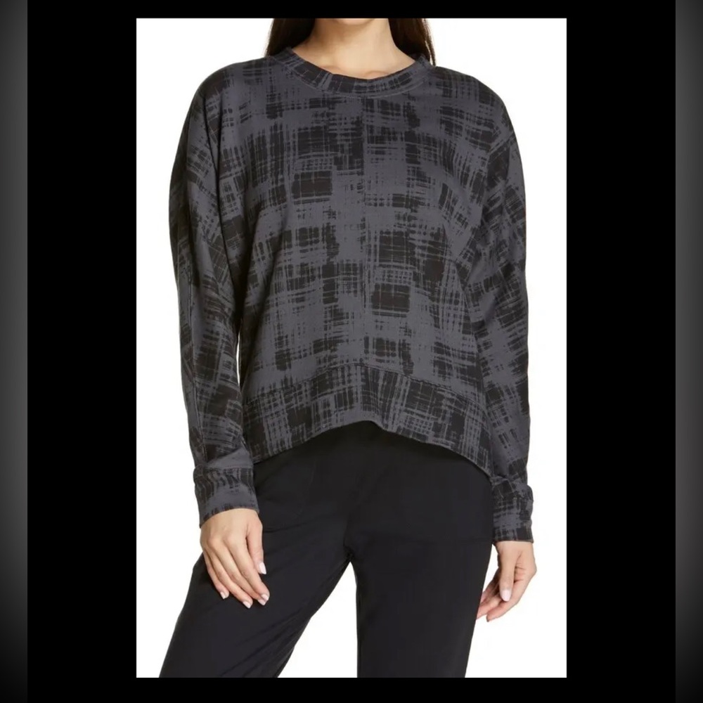 Zella Carey Hi/Low Crewneck Sweatshirt, Size: XL
